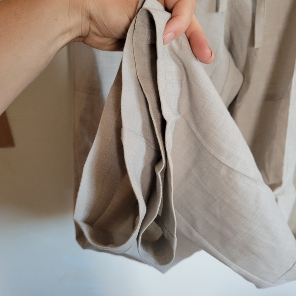 Bachrach Wool Blend Trouser Lightweight Drawstring Cream Mens 36 X 33.5 - Picture 4 of 10